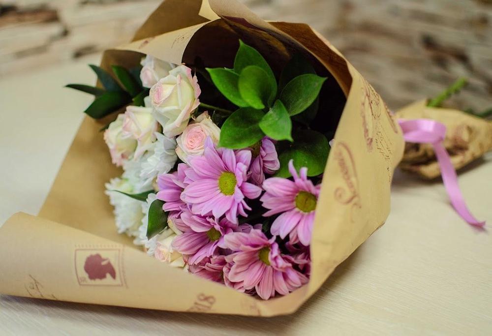 Букет цветов из: Розы и Хризантемы в Ожогино