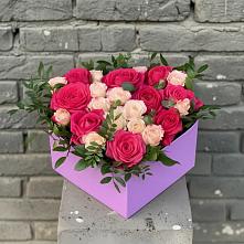 Цветочная композиция из Розы в коробке в Ожогино