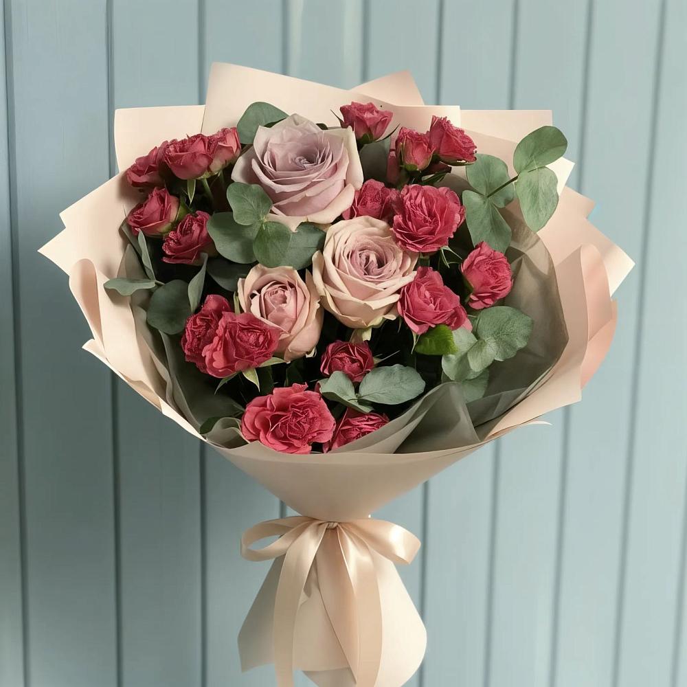 Букет цветов из: Гвоздики и Розы в Ожогино