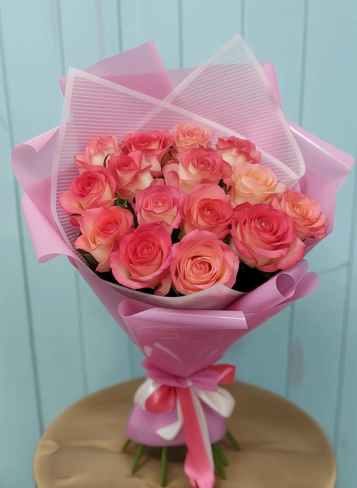 Букет 15 Розовых роз Равель в Ожогино