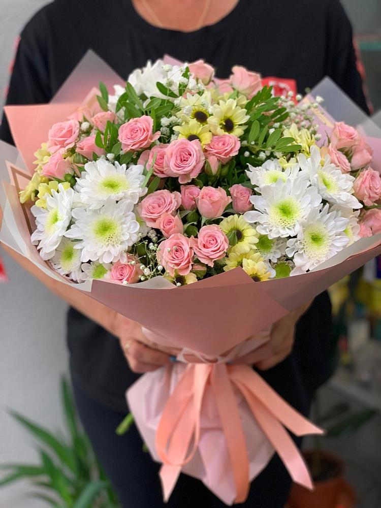 Букет цветов из: Розы и Хризантемы в Ожогино