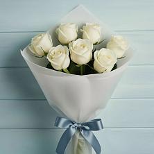 Букет 7 Белых роз Эдлесс Лав в Ожогино
