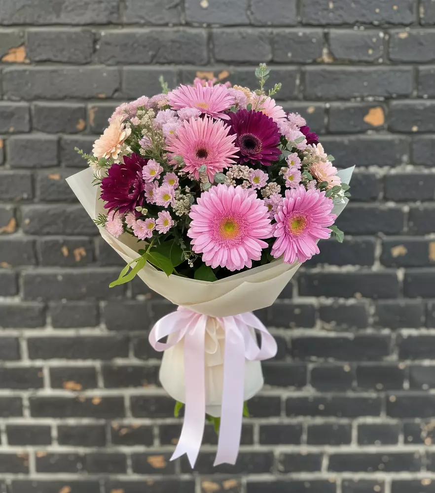 Букет цветов из: Герберы и Хризантемы в Ожогино