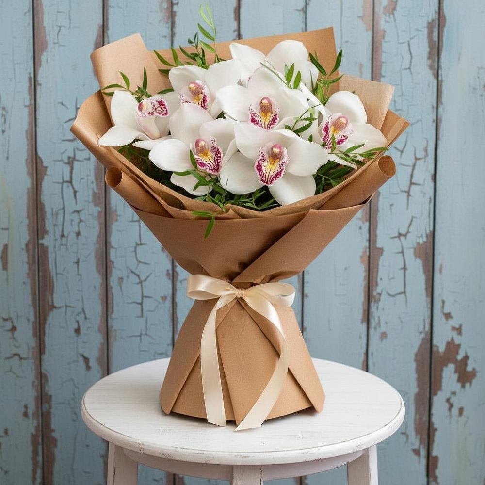 Букет цветов из: Орхидеи и Розы в Ожогино