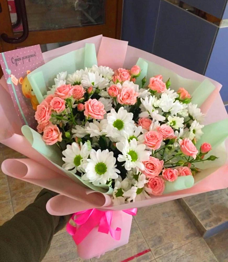 Букет цветов из: Розы и Хризантемы в Ожогино