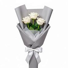 Букет 3 белые розы #REPLACE_PRED# Ожогино