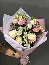 Букет цветов из:  Альстромерии, Розы и Лизиантусы #REPLACE_PRED# Ожогино