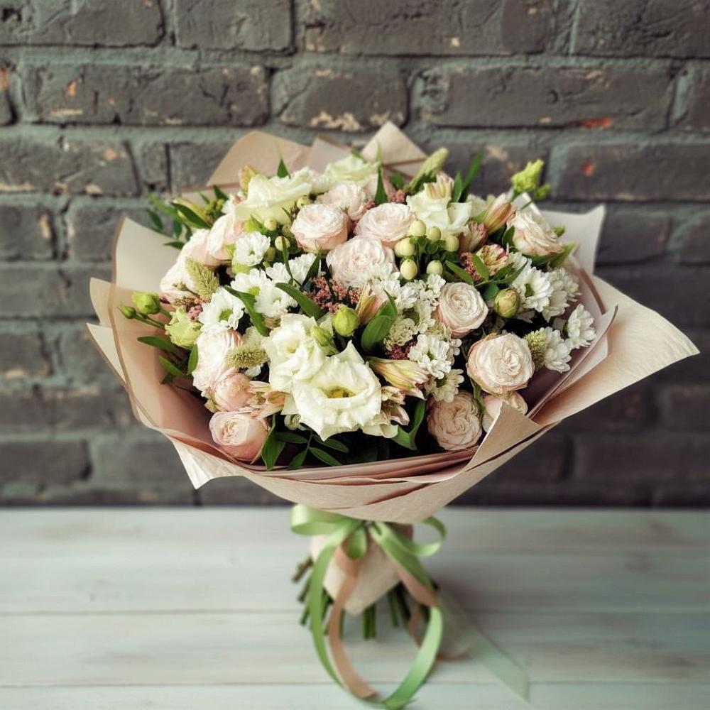 Букет цветов из: Альстромерии, Розы и Хризантемы в Ожогино