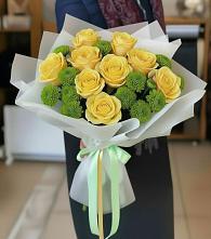 Букет цветов из:  Хризантемы и Розы в Ожогино