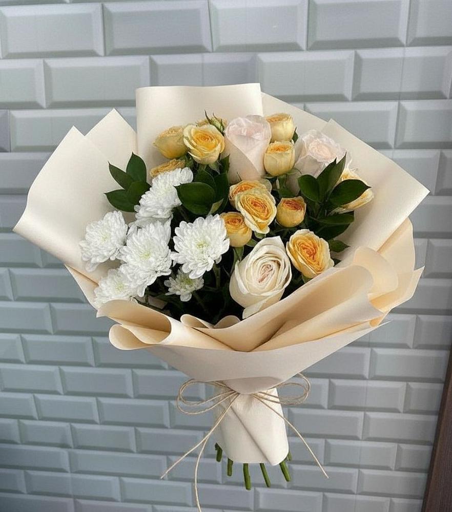 Букет цветов из: Розы и Хризантемы в Ожогино