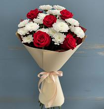 Букет цветов из:  Розы и Хризантемы в Ожогино