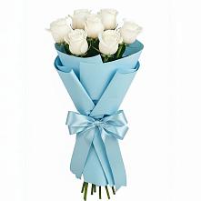 Букет 7 белых роз Проуд в Ожогино