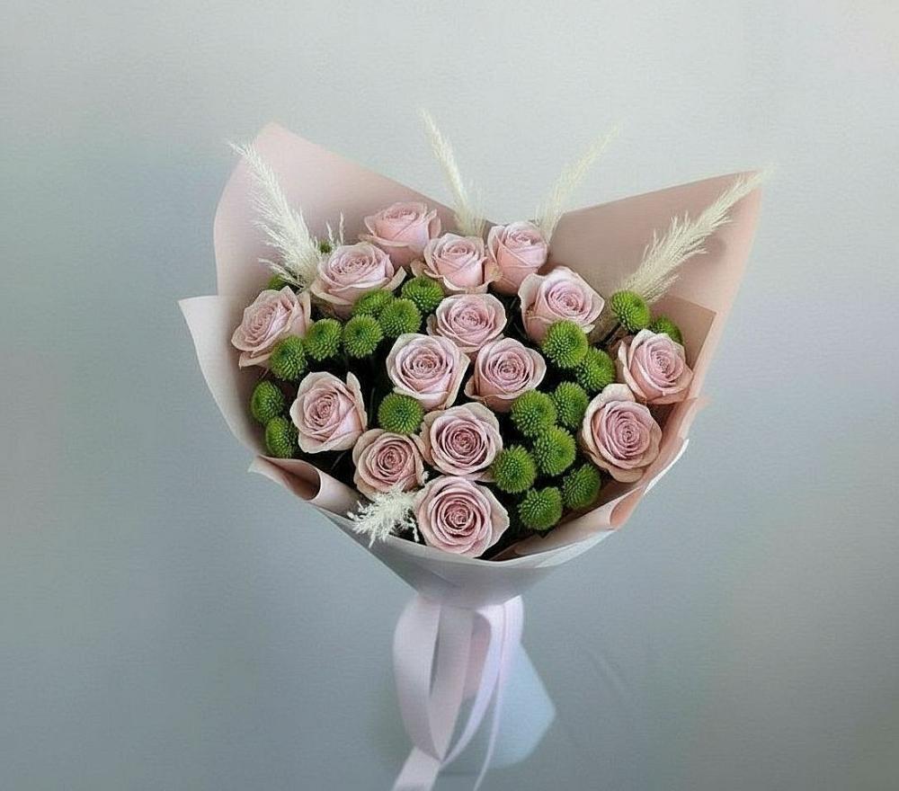 Букет цветов из: Розы и Хризантемы в Ожогино