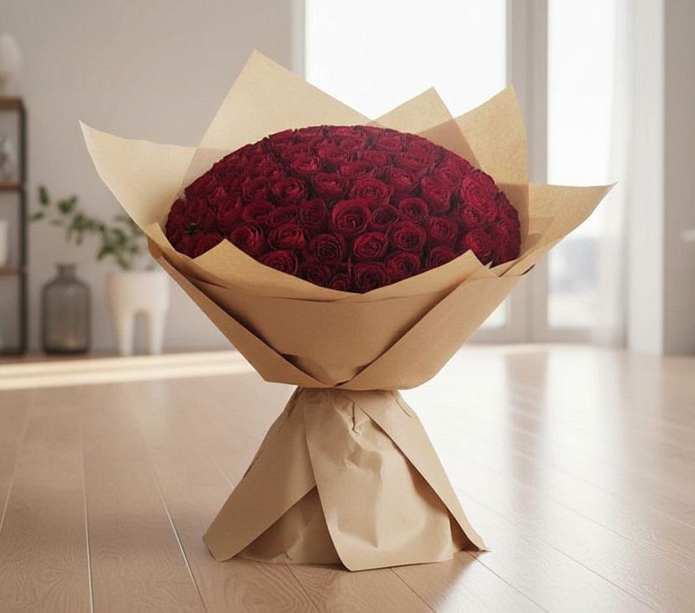 Букет 101 Красная роза в Ожогино