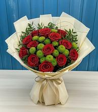 Букет цветов из:  Розы и Хризантемы в Ожогино