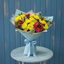 Букет цветов из:  Альстромерии и Хризантемы в Ожогино